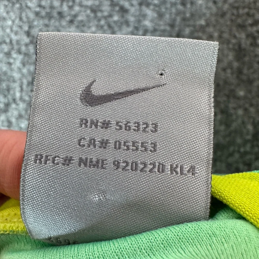 VTG Nike Dri Fit Women's Lime‎ Green Long Sleeve Crew Neck Casual Tee SZ Medium